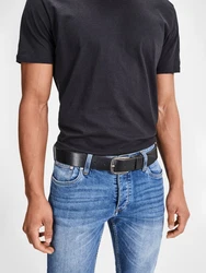 JACK & JONES Gürtel JJIPAUL JJLEATHER BELT NOOS schwarz