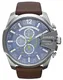 DIESEL Armbanduhr ''''MEGA CHIEF'''' blau / dunkelbraun / gelb / silber