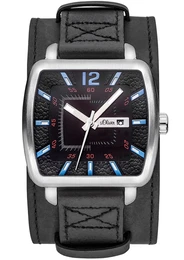 S.Oliver RED LABEL Armbanduhr, SO-3047-LQ schwarz / silber
