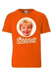T-Shirt Brandt Zwieback weiß / dunkelorange
