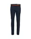 Review Chino STR BELT navy / rostbraun