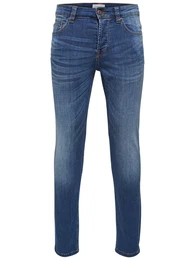 Slim Fit Jeans Loom med blue blau