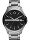 ARMANI EXCHANGE Analoguhr schwarz / silber