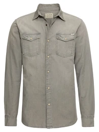 JACK & JONES Hemd JJVSHERIDAN SHIRT L/S WESTERN NOOS grey denim