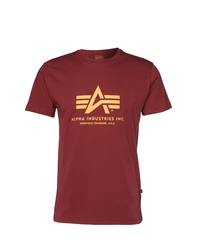 ALPHA INDUSTRIES T-Shirt gelb/karminrot