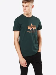 ALPHA INDUSTRIES T-Shirt dunkelgrn/orange