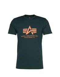 ALPHA INDUSTRIES T-Shirt dunkelgrn/orange