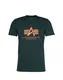 ALPHA INDUSTRIES T-Shirt dunkelgrn / orange