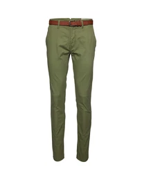 DENIM Chinohosen braun / oliv