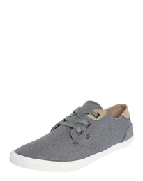 Sneaker mit breiten Schnürsenkeln grau