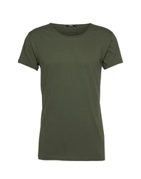 T-Shirt mit offenkantigem Ausschnitt ''''Wren'''' oliv