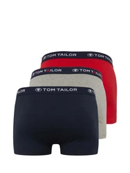 TOM TAILOR Unterhemd Hip Pants Retro Boxer dunkelblau/graumeliert/rot/wei
