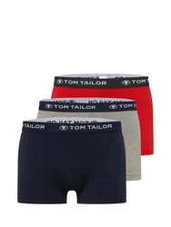 TOM TAILOR Unterhemd Hip Pants Retro Boxer dunkelblau/graumeliert/rot/wei