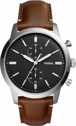 FOSSIL Chronograph TOWNSMAN dunkelbraun / silber