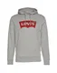 LEVIS Sweatshirt mit Kapuze graumeliert / rot