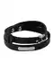 DIESEL Armband schwarz / silber