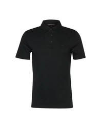 Michael Kors Poloshirt im Flammgarn-Design schwarz