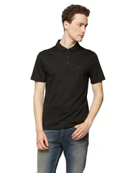 Michael Kors Poloshirt im Flammgarn-Design schwarz