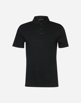 Michael Kors Poloshirt im Flammgarn-Design schwarz