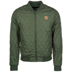 Urban Classics Jacke 'Diamond Quilt' Dunkelgrün/Grün