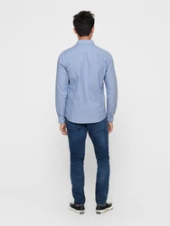 ONLY & SONS Langarmhemd ONSALVARO SLIM LS OXFORD SHIRT NOOS rauchblau