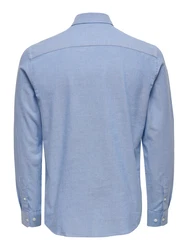 ONLY & SONS Langarmhemd ONSALVARO SLIM LS OXFORD SHIRT NOOS rauchblau