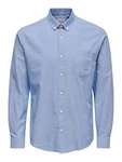 ONLY & SONS Langarmhemd ONSALVARO SLIM LS OXFORD SHIRT NOOS rauchblau