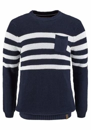 RHODE ISLAND Strickpullover marine / navy / weiß