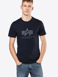 ALPHA INDUSTRIES T-Shirt dunkelblau / grau