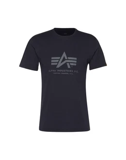 ALPHA INDUSTRIES T-Shirt dunkelblau / grau ALPHA INDUSTRIES T-Shirt dunkelblau / grau