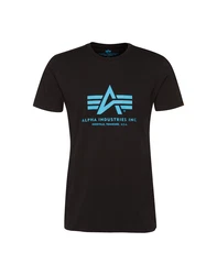 ALPHA INDUSTRIES T-Shirt hellblau/schwarz