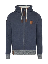 Naketano Sweatjacke Mücke ist der Stürmer VI indigo / graumeliert