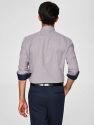 SELECTED HOMME Hemd SLHMark Mark dunkelblau/dunkelrot/wei