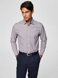 SELECTED HOMME Hemd SLHMark Mark dunkelblau/dunkelrot/wei