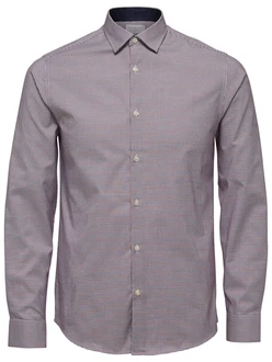 SELECTED HOMME Hemd SLHMark Mark dunkelblau/dunkelrot/wei