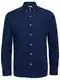 SELECTED HOMME Oxford-Langarmhemd dunkelblau