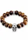 Thomas Sabo Armband Totenkopf braun / silber