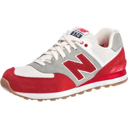 New Balance Sneaker beige / feuerrot