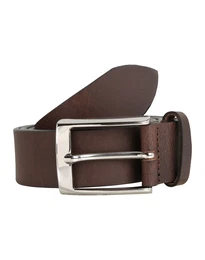 Gürtel aus mattem Leder 3.5cm dunkelbraun