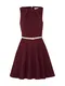 Closet London Koktejlové šaty  krémová / vínově červená