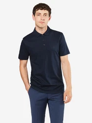 Michael Kors Poloshirt im Flammgarn-Design nachtblau