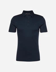 Michael Kors Poloshirt im Flammgarn-Design nachtblau