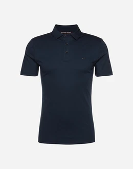 Michael Kors Poloshirt im Flammgarn-Design nachtblau