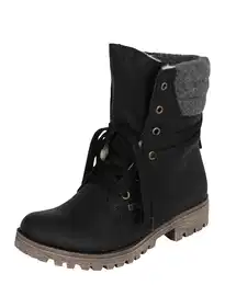 Šněrovací kozačky černá