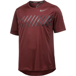 NIKE Dry Miler Laufshirt Herren basaltgrau / weinrot