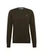 LACOSTE Pullover mit Label-Patch dunkelgrün