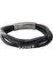 FOSSIL Armband schwarz / silber