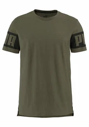 PUMA T-Shirt Rebel khaki / schwarz