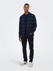 Only & Sons Hemd Gudmund enzian/schwarz