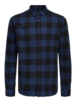 Only & Sons Hemd Gudmund enzian/schwarz